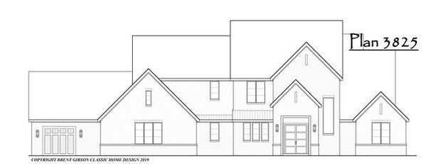Plan 3825 home rendering